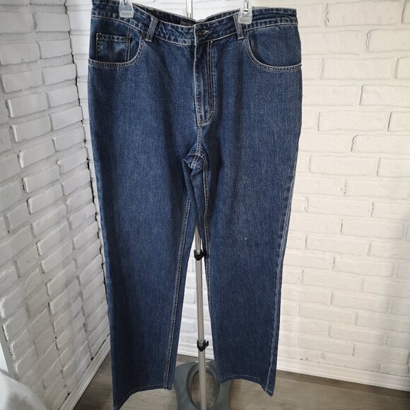 Denver Hayes Other - Denver Hayes Flextech Men's Size 38 Medium Wash Relaxed Tapered Leg Blue Jeans